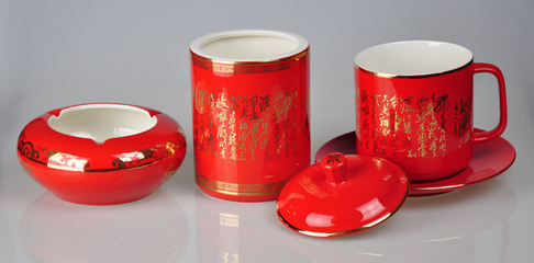 【海客4頭詩詞紅瓷茶具 茶道 中國千年文化】價格,廠家,圖片,茶具套裝,安徽海客玻璃器皿有限責任公司-